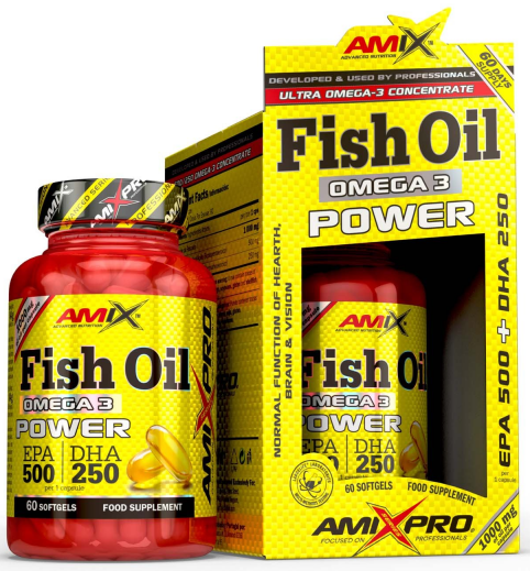 Omega 3 Amix Fish Oil Power 60 kapsula