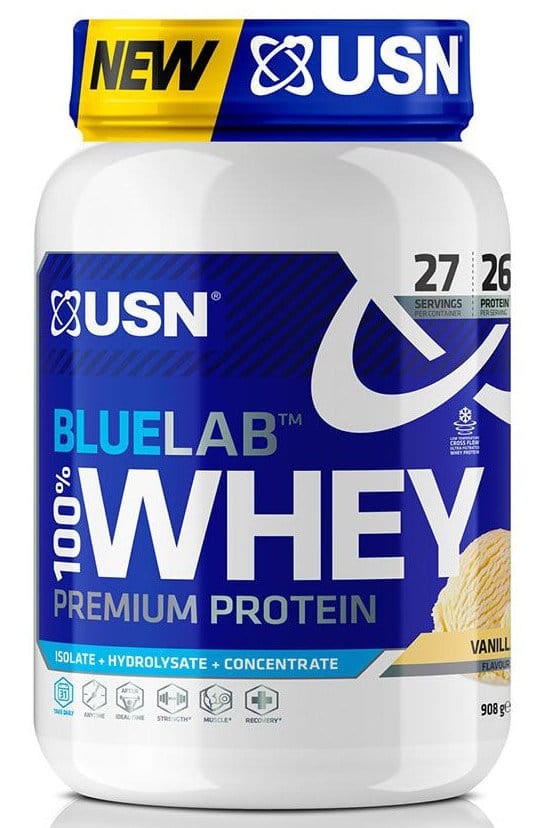 Protein sirutke u prahu USN 100% Premium BlueLab 908g jagoda