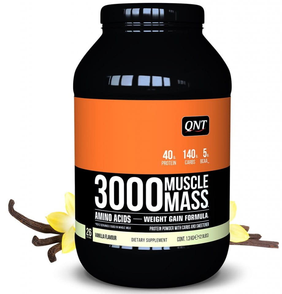 Proteinski prah QNT 3000 Muscle Mass Vanila- 1,3 kg